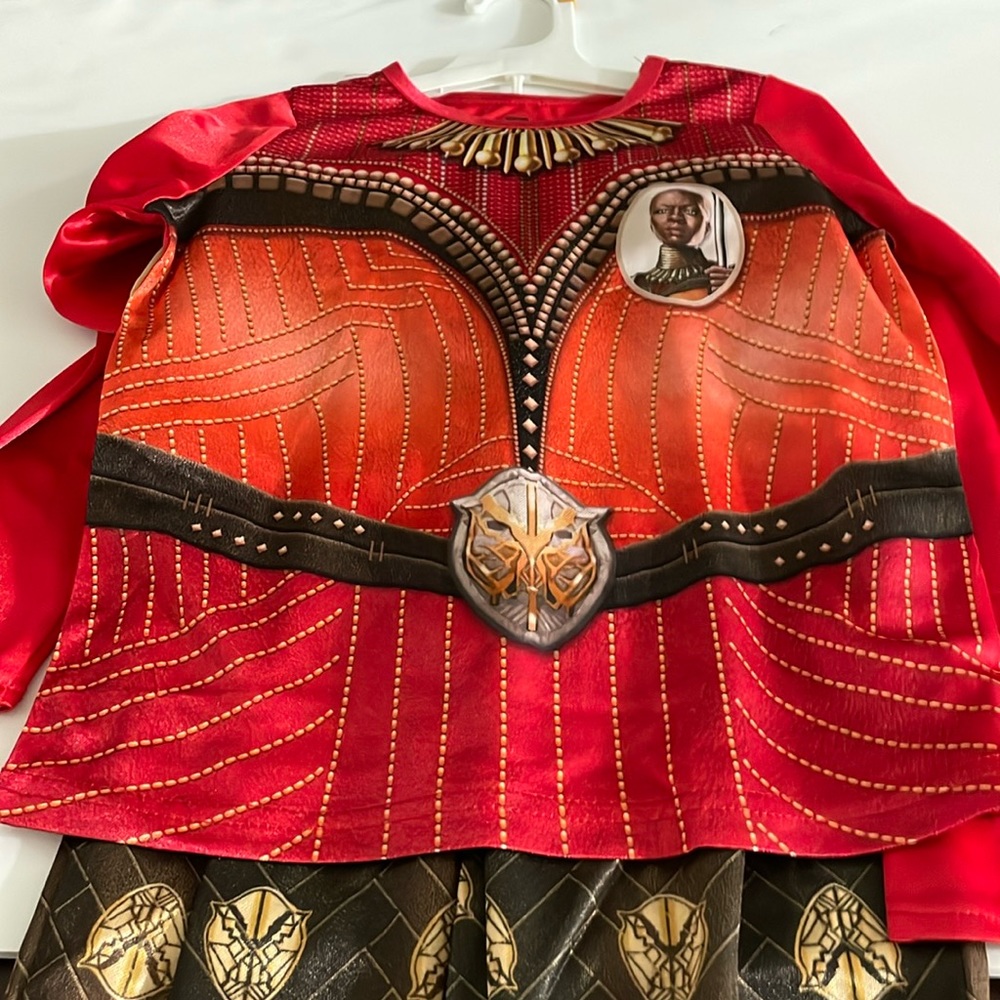 Girls' Marvel Okoye 2pc Fantasy Union Suit - Red S